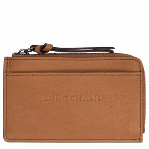 Longchamp 3D Card holder - Leather Beige | USJI83129