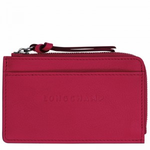 Longchamp 3D Card holder - Leather Fuchsia | LFDP68273