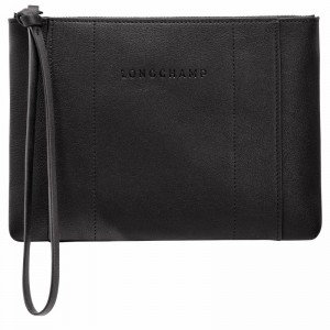 Longchamp 3D Pouch - Leather Black | SFHQ94603