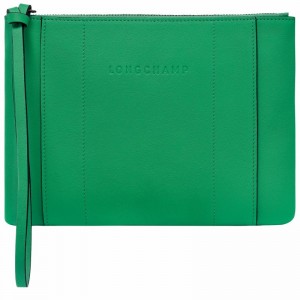 Longchamp 3D Pouch - Leather Green | YODI82973