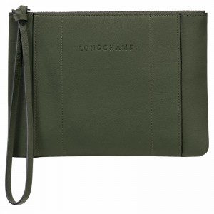 Longchamp 3D Pouch - Leather Khaki | ERNO21467