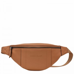 Longchamp 3D S Belt bag - Leather Beige | UHQO84253