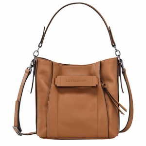 Longchamp 3D S Crossbody bag - Leather Beige | UKME63951