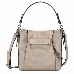 Longchamp 3D S Crossbody bag - Leather Grey | QUYK31429