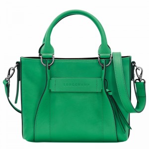 Longchamp 3D S Handbag - Leather Green | UQWE58416