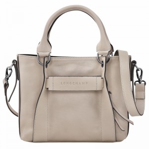 Longchamp 3D S Handbag - Leather Grey | FSEM46705