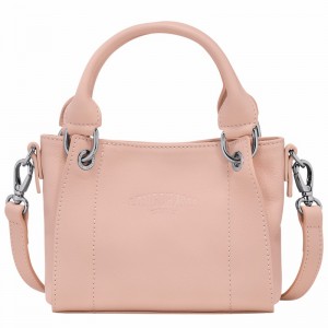 Longchamp 3D XS Handbag - Leather Beige | GUOX76359