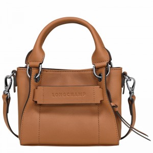 Longchamp 3D XS Handbag - Leather Beige | SXEK48076