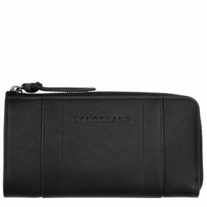 Longchamp 3D Zip around wallet - Leather Black | GVMI27843