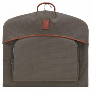 Longchamp Boxford Garment cover - Recycled canvas Brown | OULW25894