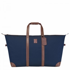 Longchamp Boxford L Travel bag - Recycled canvas Blue | QMGK72834