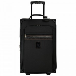 Longchamp Boxford M Suitcase - Recycled canvas Black | TEJB15687