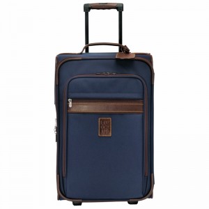 Longchamp Boxford M Suitcase - Recycled canvas Blue | MECD19234