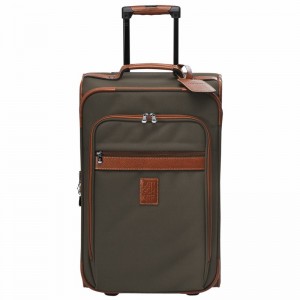 Longchamp Boxford M Suitcase - Recycled canvas Brown | XWTA94623