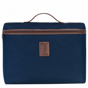 Longchamp Boxford S Briefcase - Recycled canvas Blue | UQLF10865