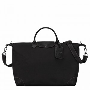 Longchamp Boxford S Travel bag - Recycled canvas Black | ERTW59127