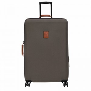 Longchamp Boxford XL Suitcase - Recycled canvas Brown | SILQ29704