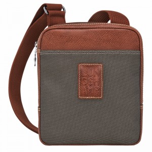 Longchamp Boxford XS Crossbody bag - Recycled canvas Brown | AGRS79823