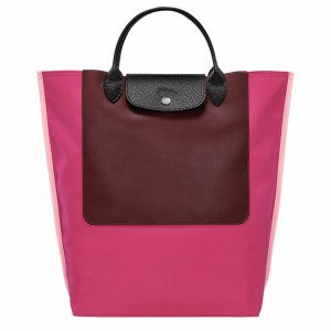 Longchamp Cabas M Tote bag - Canvas Fuchsia | UKSJ20931