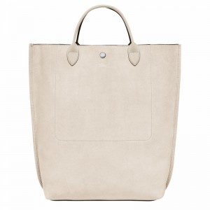 Longchamp Cabas M Tote bag - Leather Beige | JCVU71458