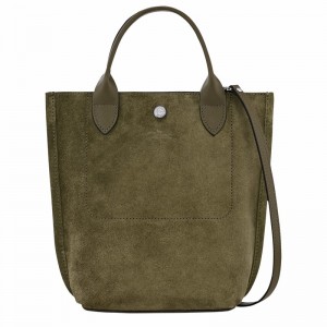 Longchamp Cabas XS Tote bag - Leather Khaki | OMHS34791