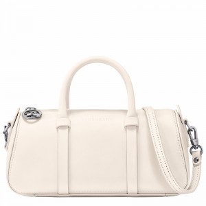 Longchamp Daylong S Handbag - Leather White | JPQX68713