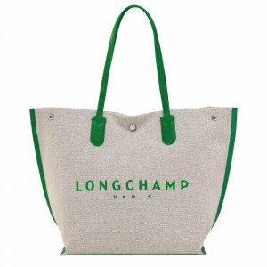 Longchamp Essential L Tote bag - Canvas Green | EKHA70819