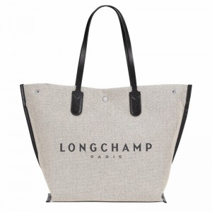 Longchamp Essential L Tote bag - Canvas White | VJMG37265