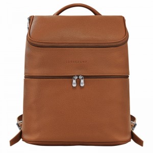 Longchamp Le FOULONNÉ Backpack - Leather Caramel | IMQG78569