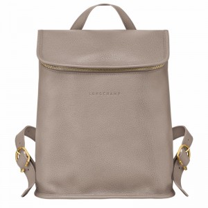 Longchamp Le FOULONNÉ Backpack - Leather Grey | LQCF31708