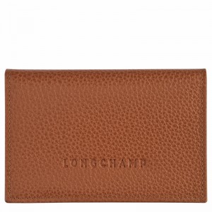 Longchamp Le FOULONNÉ Card holder - Leather Caramel | XFKO78369