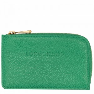 Longchamp Le FOULONNÉ Card holder - Leather Green | YABN30175