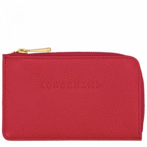 Longchamp Le FOULONNÉ Card holder - Leather Red | OTFX03487