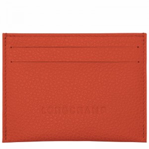 Longchamp Le FOULONNÉ Cardholder - Leather Orange | ZOCN42735