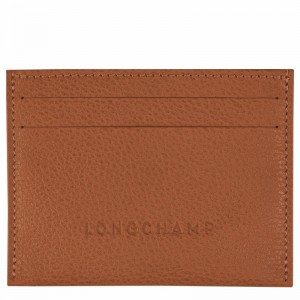 Longchamp Le FOULONNÉ Cardholder - Leather Caramel | AKIW09574