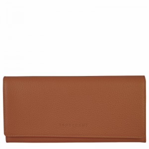 Longchamp Le FOULONNÉ Continental wallet - Leather Caramel | TXNK76451