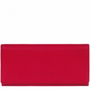 Longchamp Le FOULONNÉ Continental wallet - Leather Red | TOCL32098