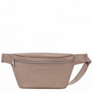 Longchamp Le FOULONNÉ M Belt bag - Leather Grey | SBKU58307