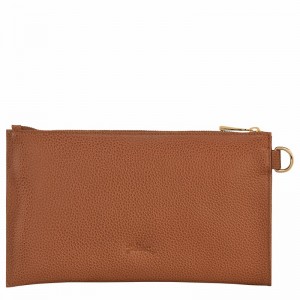 Longchamp Le FOULONNÉ Pouch - Leather Caramel | GPQC96537