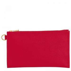 Longchamp Le FOULONNÉ Pouch - Leather Red | TSEI59610