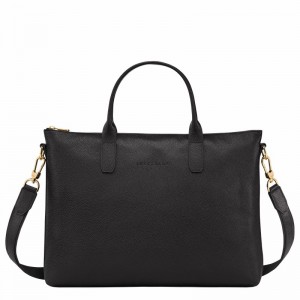 Longchamp Le FOULONNÉ S Briefcase - Leather Black | YZCH71369