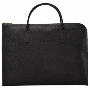 Longchamp Le FOULONNÉ S Briefcase - Leather Black | UXSL91846