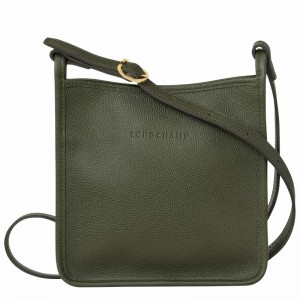 Longchamp Le FOULONNÉ S Crossbody bag - Leather Khaki | NEPI42803