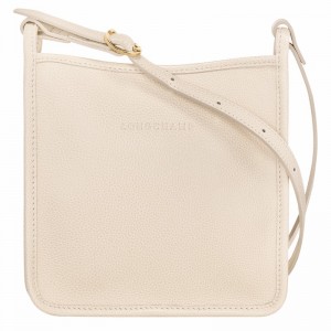 Longchamp Le FOULONNÉ S Crossbody bag - Leather White | ABCO17095