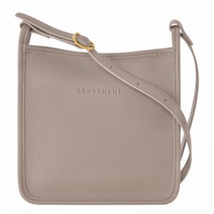 Longchamp Le FOULONNÉ S Crossbody bag - Leather Grey | MBYI37612