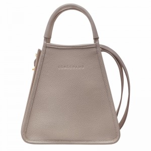 Longchamp Le FOULONNÉ S Handbag - Leather Grey | NDAL08461