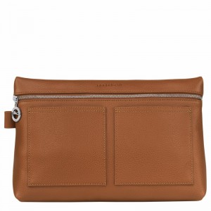 Longchamp Le FOULONNÉ Toiletry case - Leather Caramel | MXPW19036