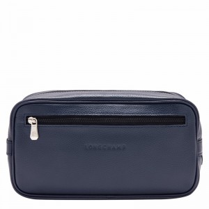 Longchamp Le FOULONNÉ Toiletry case - Leather Navy | FLEG89672