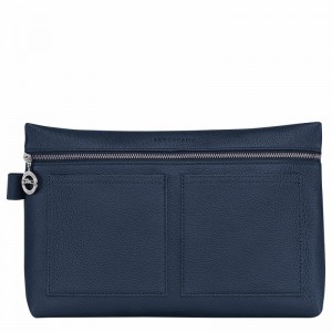 Longchamp Le FOULONNÉ Toiletry case - Leather Navy | GEUO90238