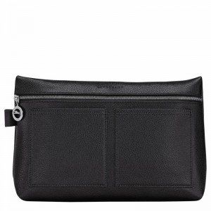 Longchamp Le FOULONNÉ Toiletry case - Leather Black | FMKZ64531